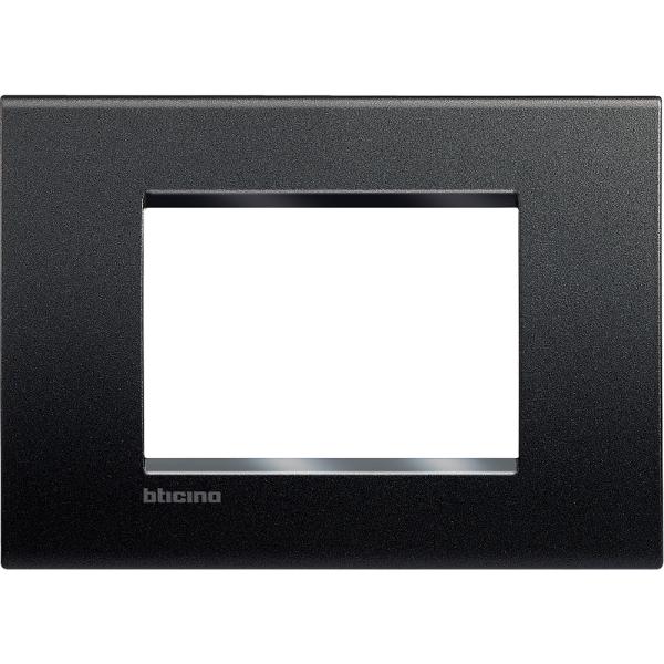 Placa embellecedora Livinglight de colorA ntracita - 3mod