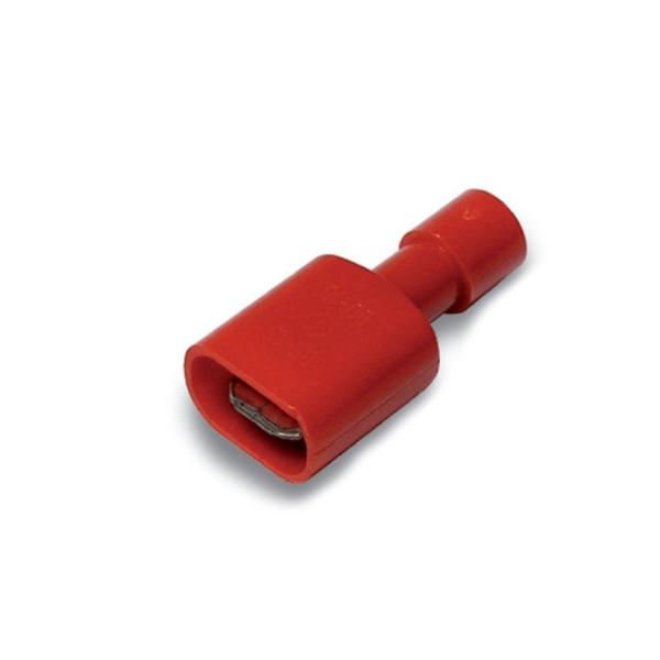 TERMINAL M PREAISLADO RF-M608P SECCIN 0,25-1,5mm 6,3X0,8mm AISLADO ROJO