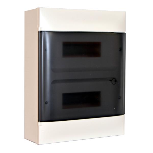 Caja Superficie Practibox S puerta transparente 2x12mod