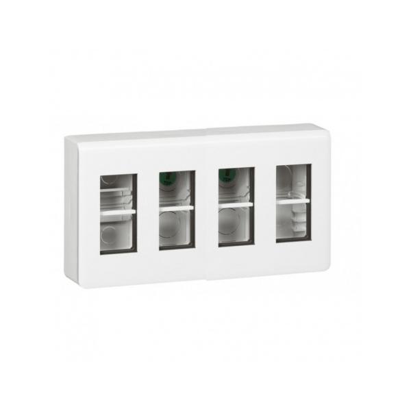 Caja de puesto de trabajo en superficie Mosaic para 4x4mod - Blanco