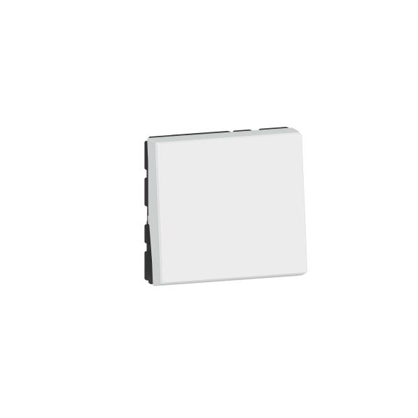 Interruptor Mosaic EasyLed - 2mod, 1 vía o polo - 10AX - 250V~ - Blanco