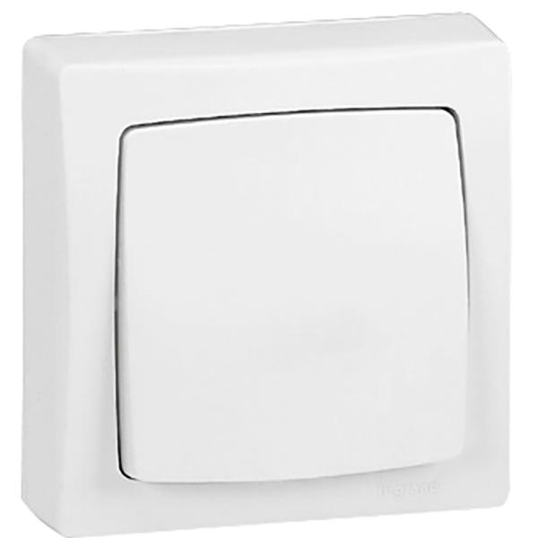 Interruptor conmutador - Oteo - 10A - monobloc - Blanco