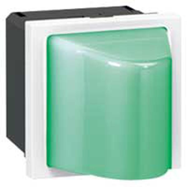 Piloto Verde Mosaic - 230V~ - 2mod - Blanco