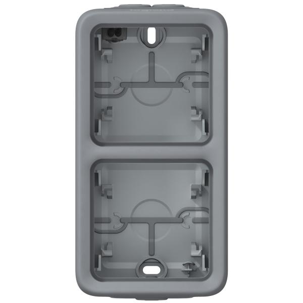 Caja con conos Plexo modular gris - 2 elementos verticales