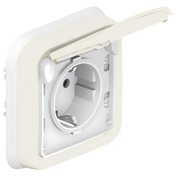 Base de corriente Plexo IP55 - 2P+T - montaje empotrado - Blanco