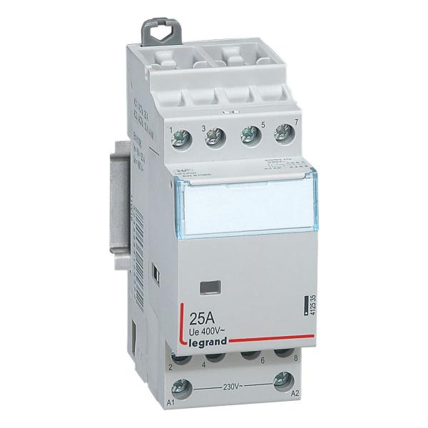 Contactor con bobina 230V~ - 4P - 400V~ - 25A - 4 NA - 2mod