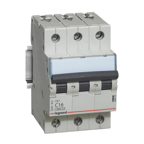 Magnetotérmico TX³ - 3P - 400V~ - 16A - curva C - 3mod