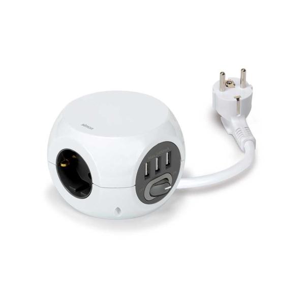 BASE COMBI BALL 3 T 16A + 3 USB 2,4A