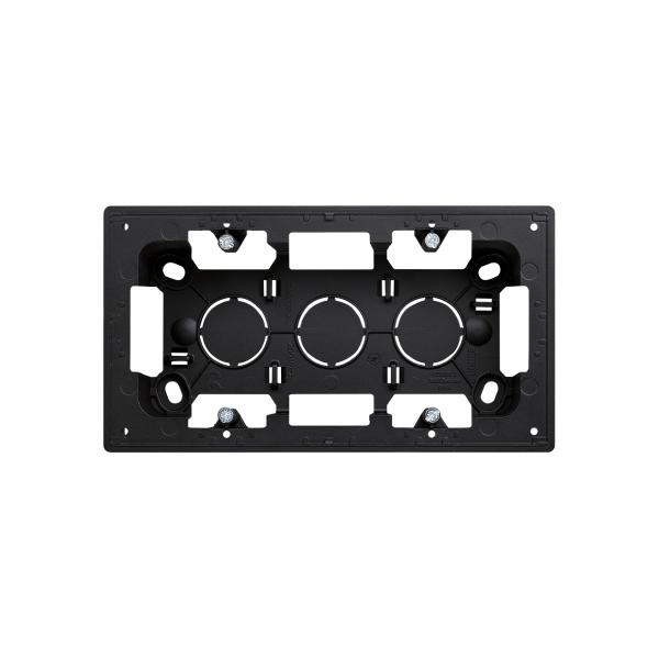 Caja de superficie para 2 elementos negro mate Simon 270