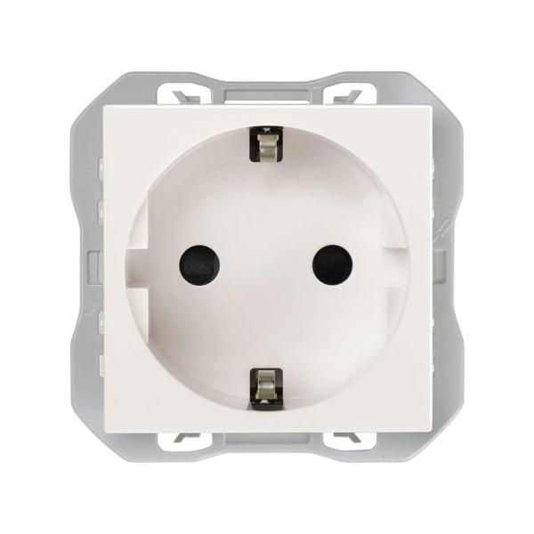Base de enchufe schuko 16A 250 V~ con sistema de embornamiento rápido blanco Simon 270