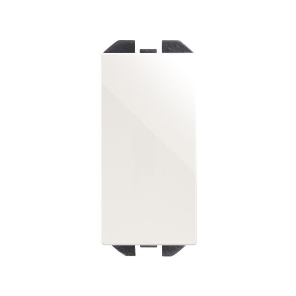 Interruptor unipolar pulsante 10AX 230V~ de tecla estrecha con sistema de embornamiento rápido blanco Simon 270