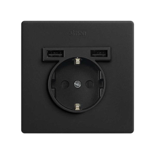 Kit Monoblock Schuko + 2 USB 1 elemento