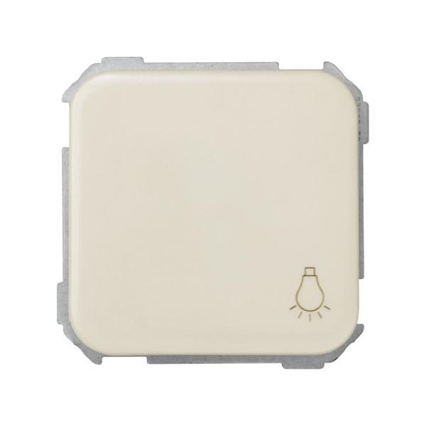Pulsador con grabado luz 10 A 250V~ y sistema de embornamiento rápido marfil Simon 31