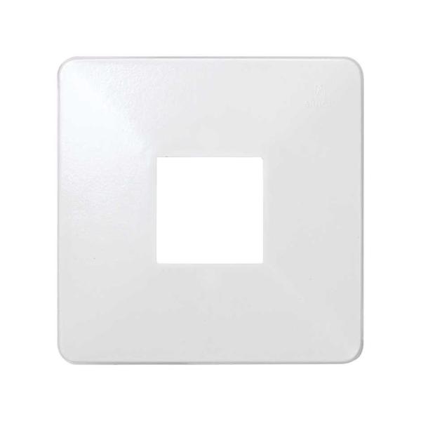 PLACA BAQUELITA CON PROTECTOR 1 ELEMENTOSIMON 32 BLANCO