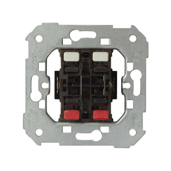 Grupo de 2 pulsadores 10 A 250V~ (2 entradas+2 salidas), apto mec.persianas sin sistema de enclavamiento con emb.rápido Simon 75