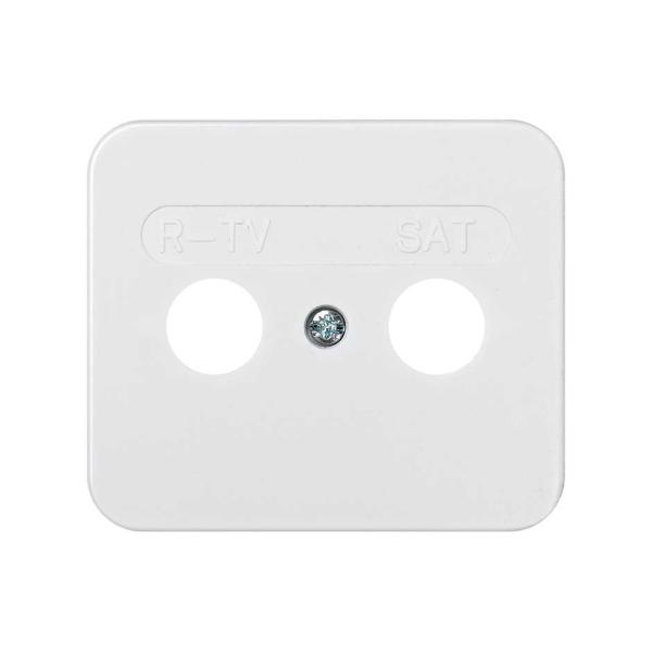 Placa para tomas inductivas de R-TV+SAT blanco Simon 75