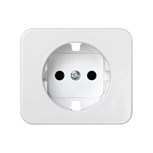 Tapa con dispositivo de seguridad para la base de enchufe schuko blanco Simon 75