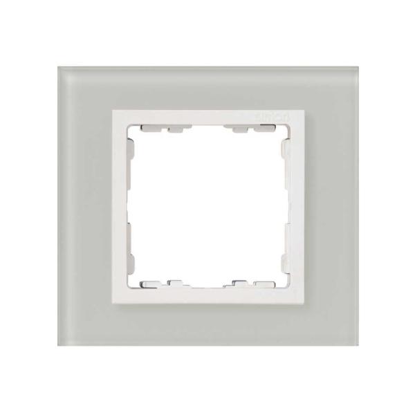 Marco para 1 elemento cristal natural interior blanco Simon 82 Nature