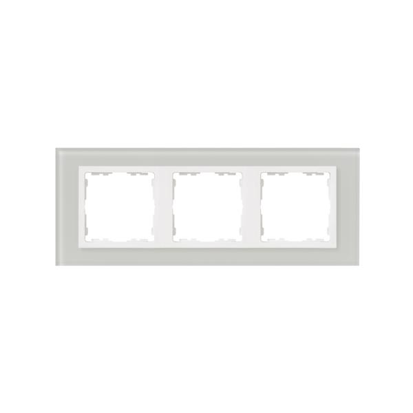 Marco para 3 elementos cristal natural interior blanco Simon 82 Nature