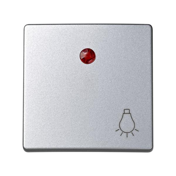 Tecla individual con visor y grabado luz aluminio Simon 73 Loft