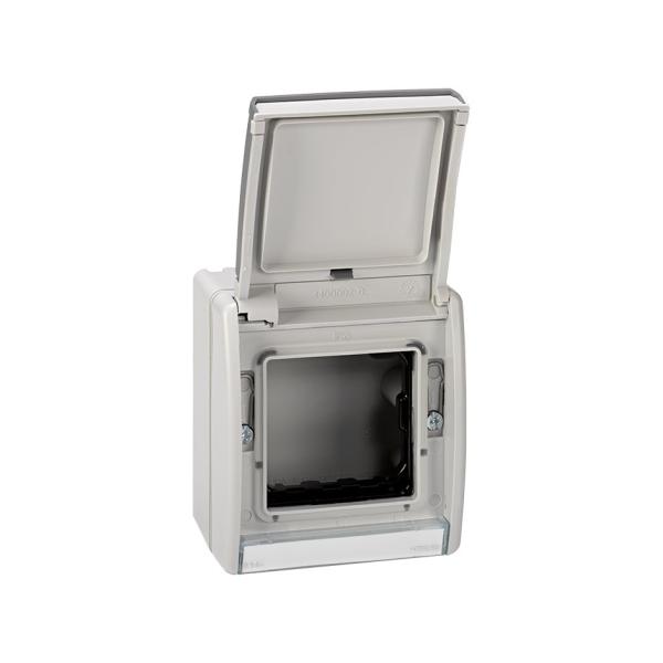 CAJA VACIA GRIS IP55 CON TAPA