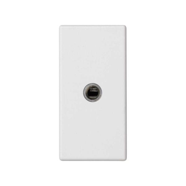 Conector Mini-Jack hembra con placa embellecedora blanco Simon K45