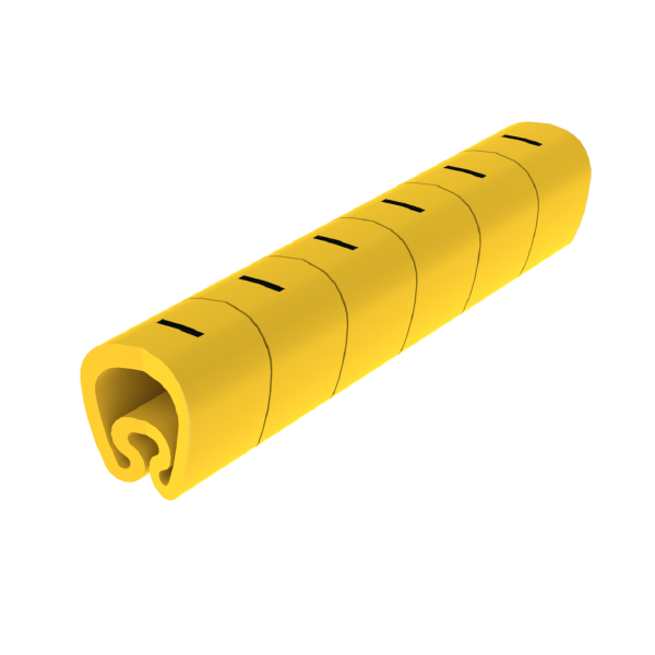 Señalizadores precortados I 4-8 mm Unex en PVC plastificado color amarillo