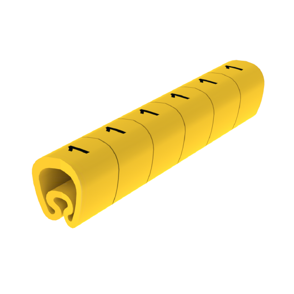 Señalizadores precortados 1 7-18 mm Unex en PVC plastificado color amarillo