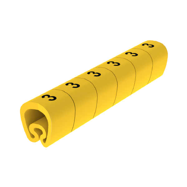 Señalizadores precortados 3 7-18 mm Unex en PVC plastificado color amarillo