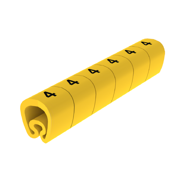 Señalizadores precortados 4 7-18 mm Unex en PVC plastificado color amarillo