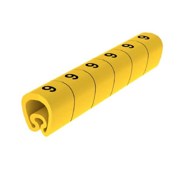 Señalizadores precortados 9 7-18 mm Unex en PVC plastificado color amarillo