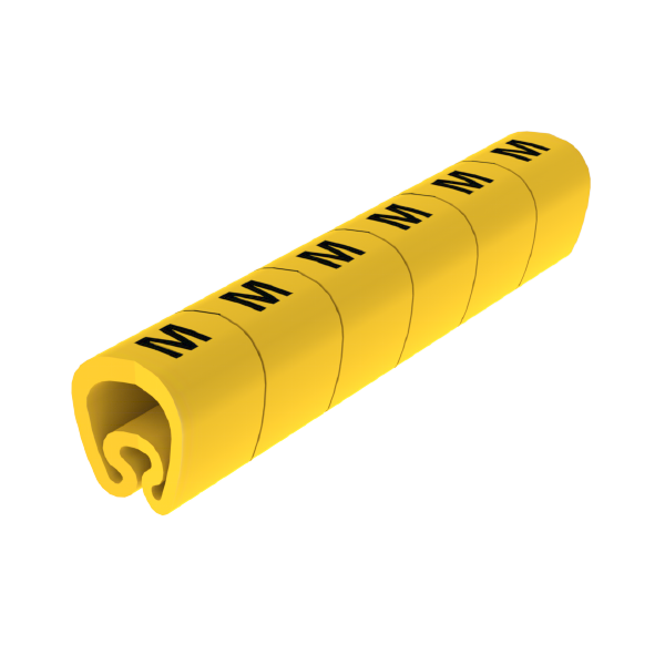 Señalizadores precortados M 7-18 mm Unex en PVC plastificado color amarillo
