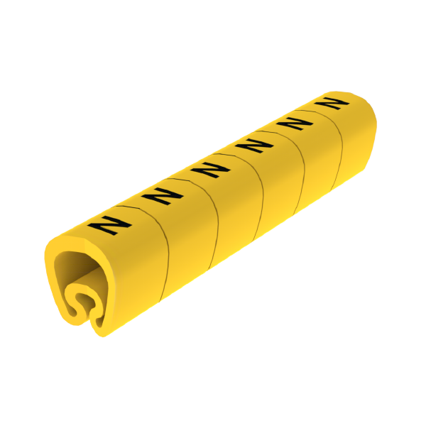 Señalizadores precortados N 7-18 mm Unex en PVC plastificado color amarillo