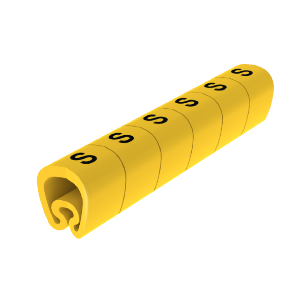 Señalizadores precortados S 7-18 mm Unex en PVC plastificado color amarillo