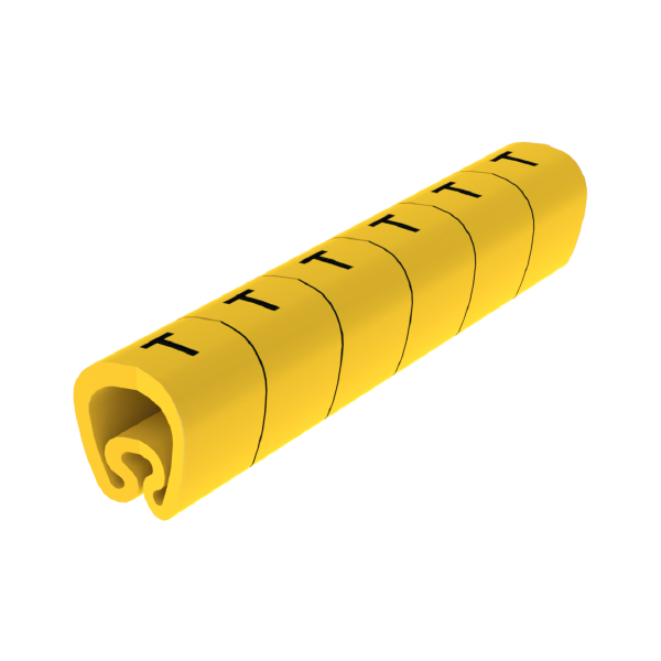 Señalizadores precortados T 7-18 mm Unex en PVC plastificado color amarillo