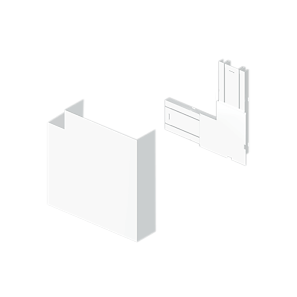 Ángulo plano de 50x130 mm Unex en U24X color blanco