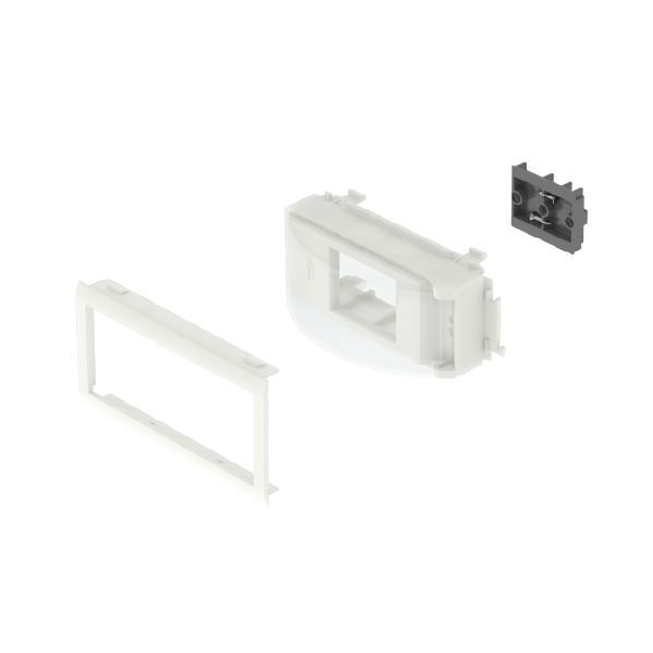 Adaptador Unex para mecanismos Rail DIN, tapa 65mm, color Blanco, en U24X