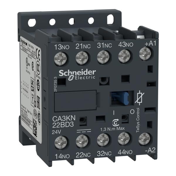 Contactor auxiliar TeSys CA3K - 2NA+2NF 24VCC con antiparasitario