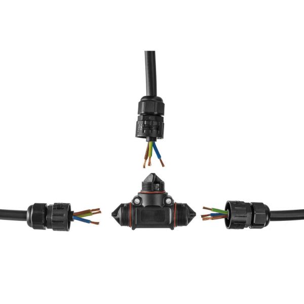 Derivador 2P+T con 1 entrada 2 salidas para conexiones en "T" 0,5-2,5mm² IP68