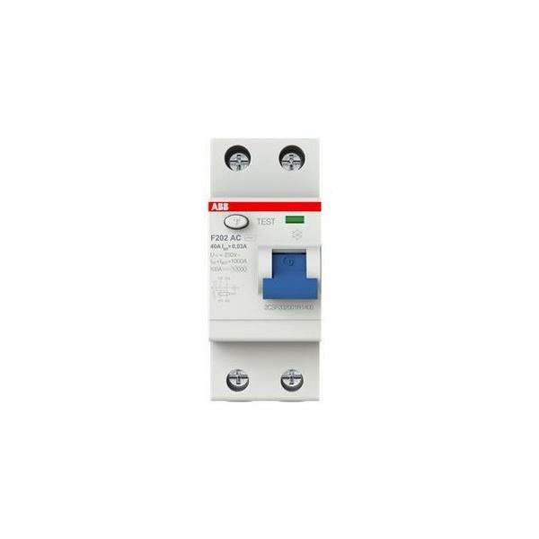 INTERRUPTOR DIFERENCIAL RESIDENCIAL/TERCIARIO F202AC-40/0,03 2P 40A TIPO AC 30mA