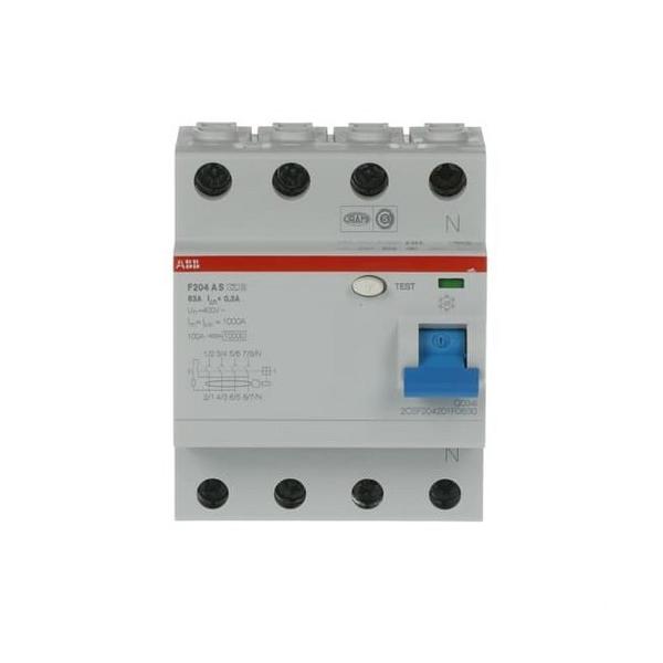 INTERRUPTOR DIFERENCIAL RESIDENCIAL/TERCIARIO F204AS-63/0,3 4P 63A S 300mA