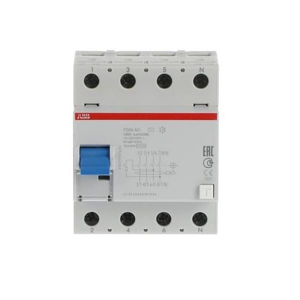 INTERRUPTOR DIFERENCIAL INDUSTRIAL F204AC-125/0,03 4P 125A TIPO AC 30mA