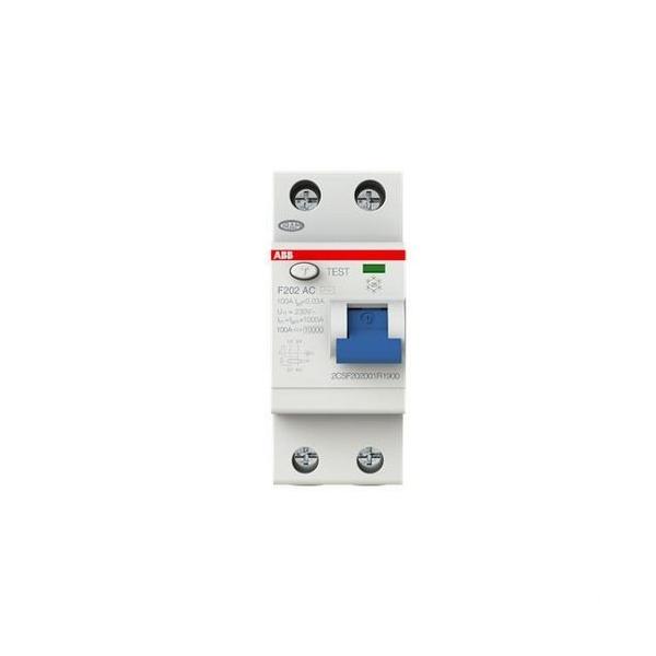 INTERRUPTOR DIFERENCIAL INDUSTRIAL F202AC-100/0,03 2P 100A TIPO AC 30mA