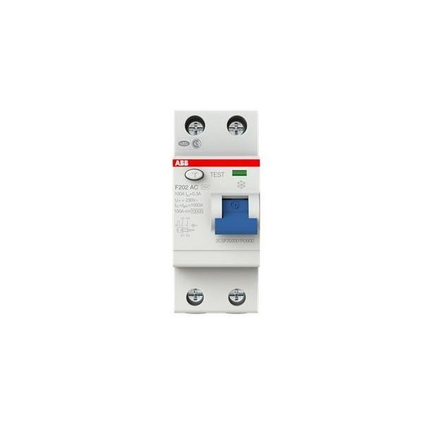 INTERRUPTOR DIFERENCIAL INDUSTRIAL F202AC-100/0,3 2P 100A TIPO AC 300mA