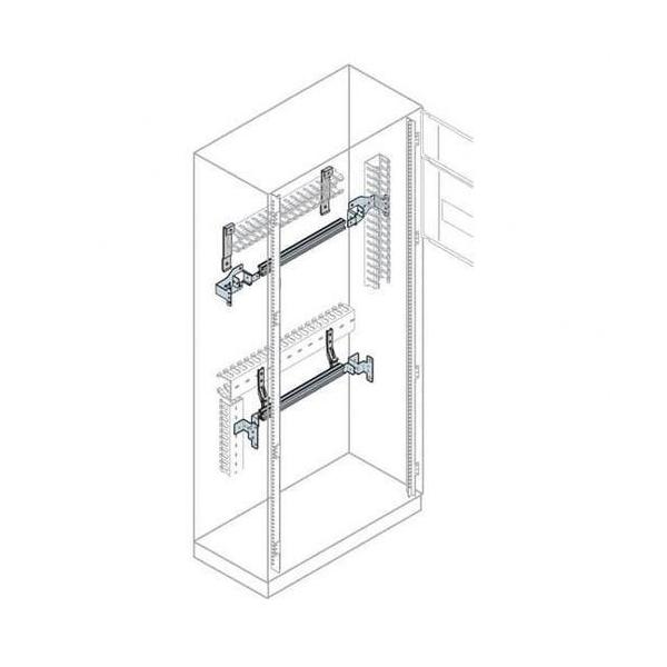 PERFIL DOBLE ALUMINIO IS2 + SOPORTE FIJACIN 36 MDULO 800mm