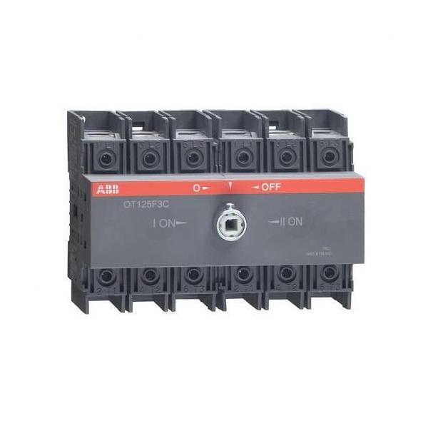 INTERRUPTOR CONMUTADOR OT125F3C MONTAJE SOBRE PERFIL DIN