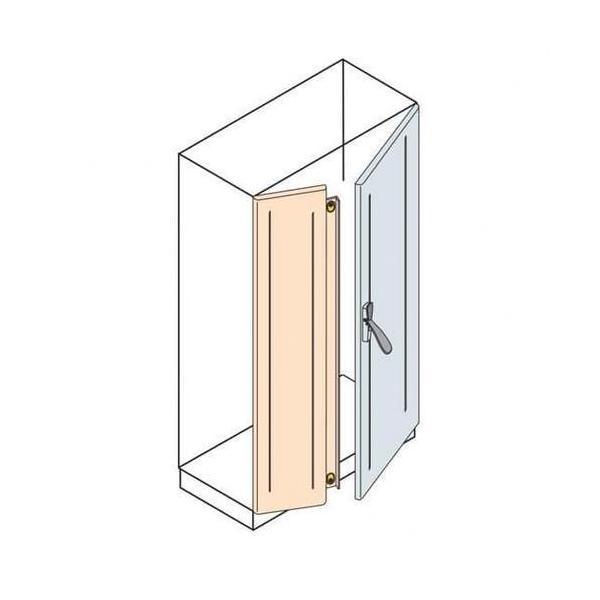 PUERTA CIEGA CON SOLAPE 1800x200mm RAL 7035