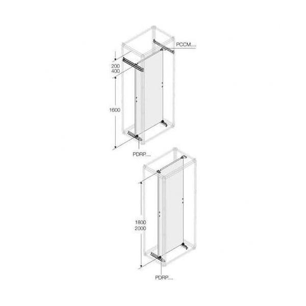 JUEGO TRAVESAO COLUMNA INTERMEDIO GALVANIZADO 500mm (2u)