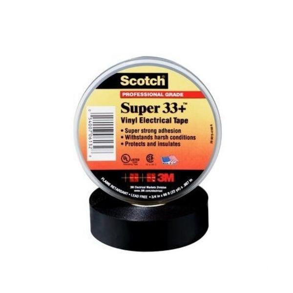 CINTA SCOTCH SUPER 33+33x25 PVC NEGRO