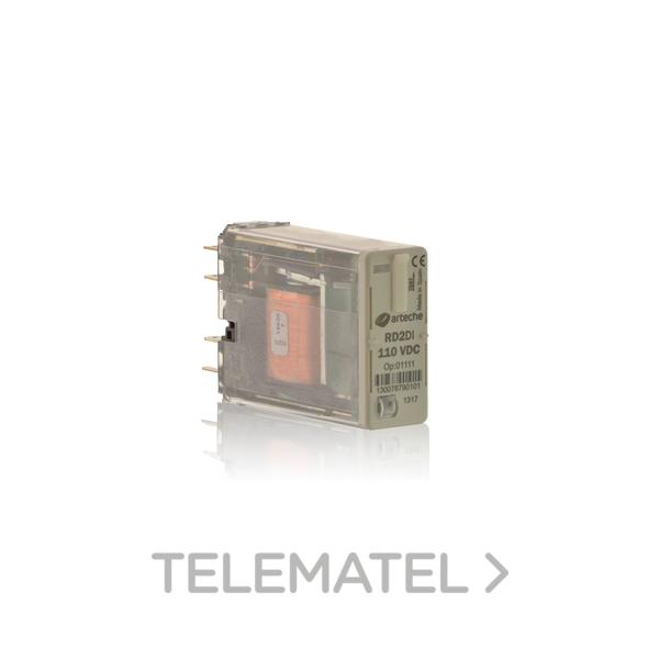 RELÉ AUXILIAR RD-2DI 125V DC CON DIODO PARALELO
